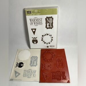 Stampin' Up! Warmest Of Wishes Set Of 5 Rubber Stamps 122672